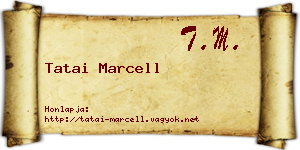Tatai Marcell névjegykártya